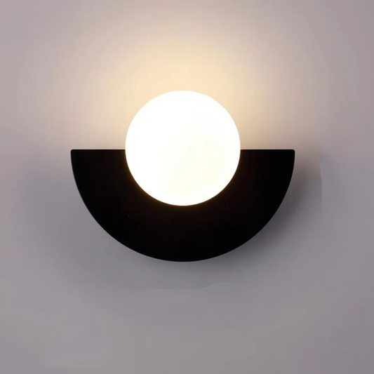 Minimalist Glass Globe Wall Light - Modern Iron Sconce - Stylish LED Fixture - Image 1