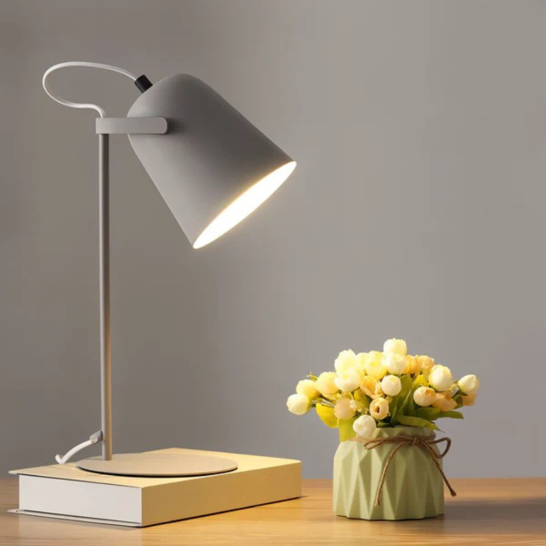 Minimalist Iron Desk Lamp - Cone Shade - Modern Table Light - E27 Bulb - Image 1