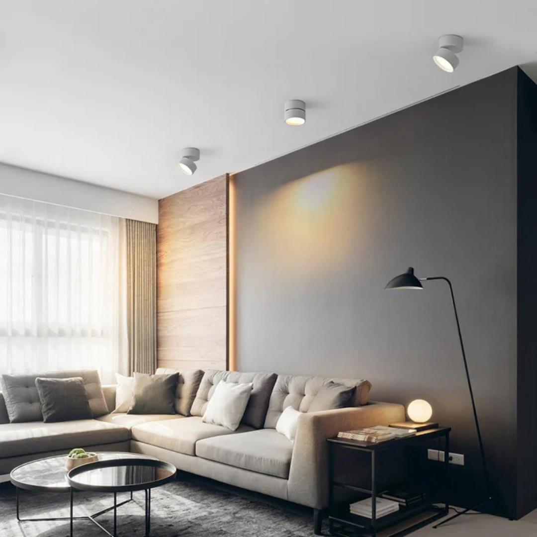 Modern Aluminium LED Ceiling Light - Adjustable Accent Lighting - Image 4