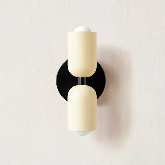 Modern Cylinder Wall Sconce - Metal & Plastic - Dual LED Light - Stylish Fixture - Image 1