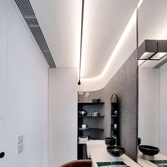 Modern LED Ceiling Light - Rotatable Track Lighting - Aluminium & Acrylic Fixture - Image 1