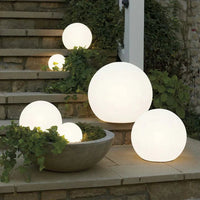 Modern LED Globe Garden Light - Rechargeable PE Outdoor Lamp - 16 Colors