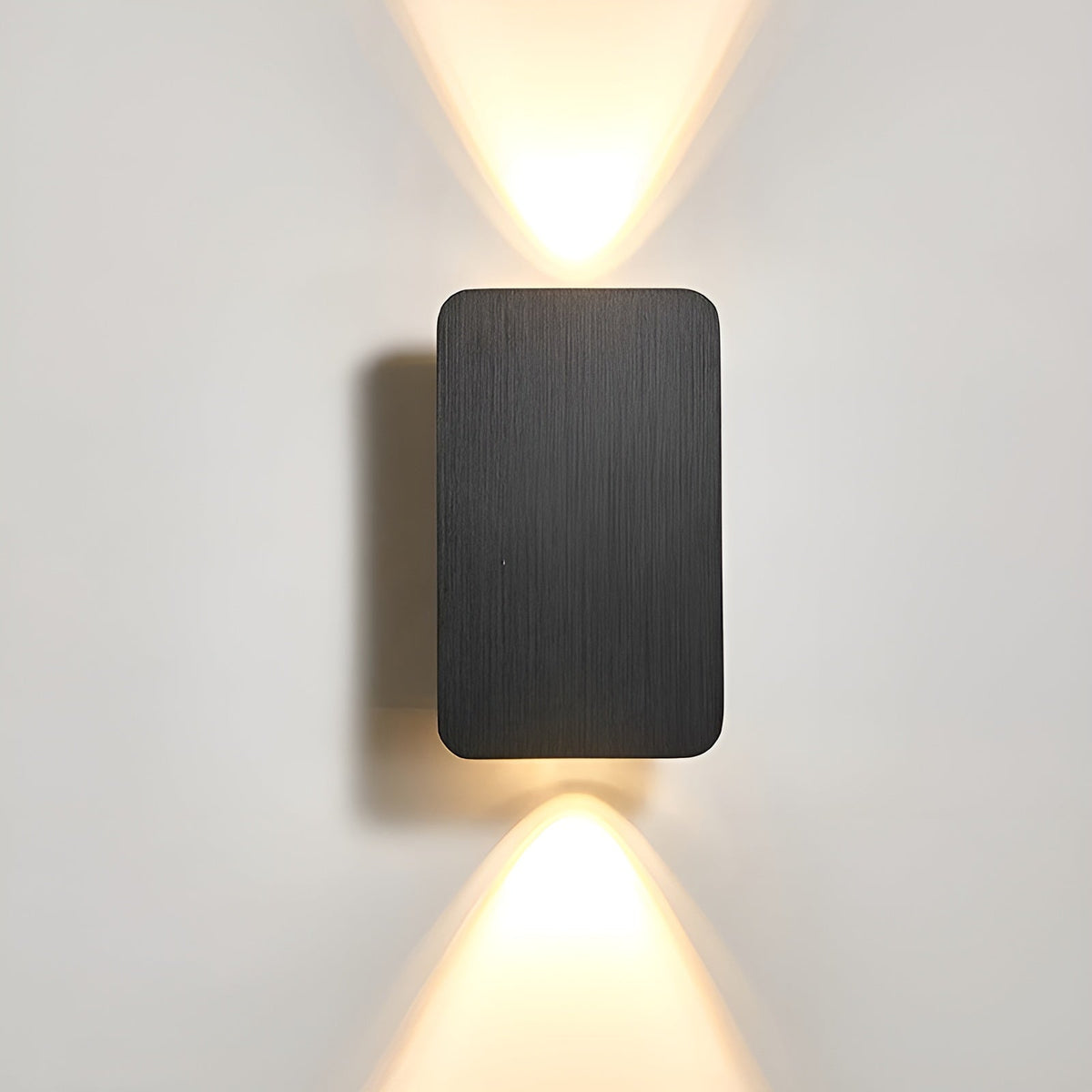 Modern LED Wall Lamp - Rectangle Design - Indoor Lighting - Brushed Black Finish - Image 1