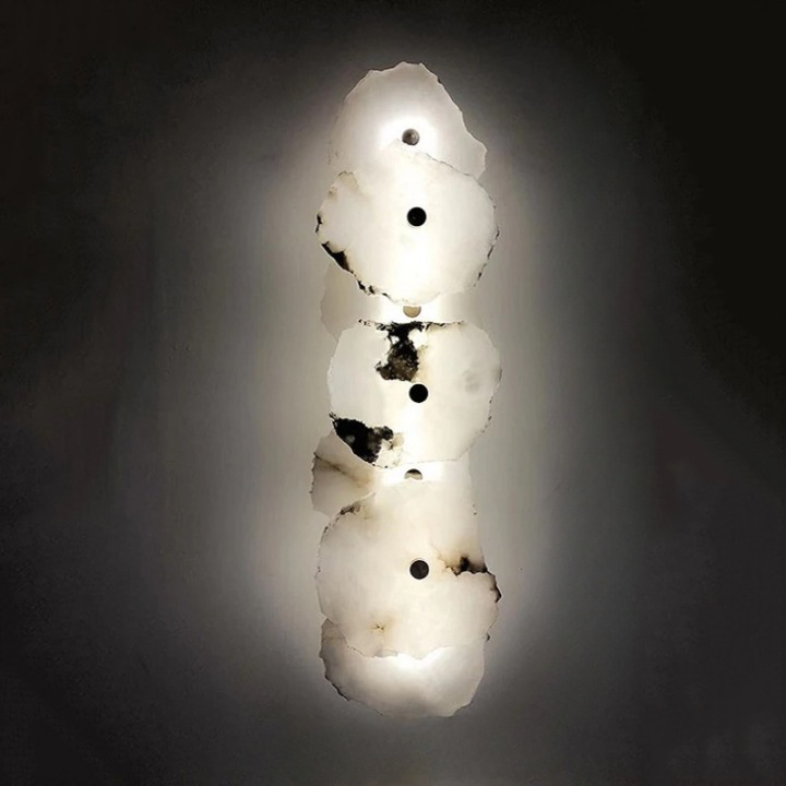 Modern Marble Wall Sconce - Irregular Stone Wall Lamp - Stylish LED Lighting - Image 1