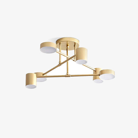 Modern Metal Cylinder LED Ceiling Light - Sputnik Style Fixture - 6-Light - Image 6