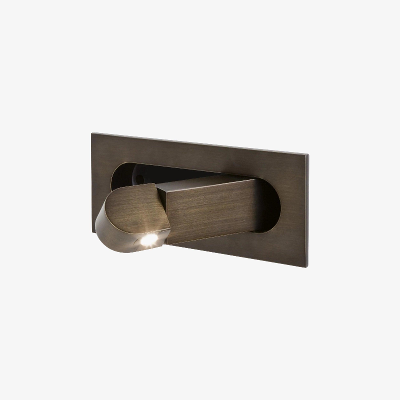 Modern Rectangular Aluminum Adjustable LED Wall Sconce - Recessed 1-Light - Image 11