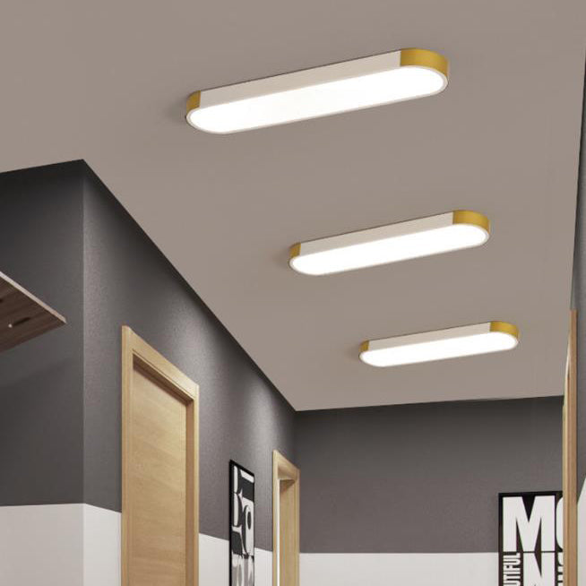 Modern Rectangular LED Ceiling Light - Minimalist Iron Flush Mount - Stylish Hallway Lighting - Image 1