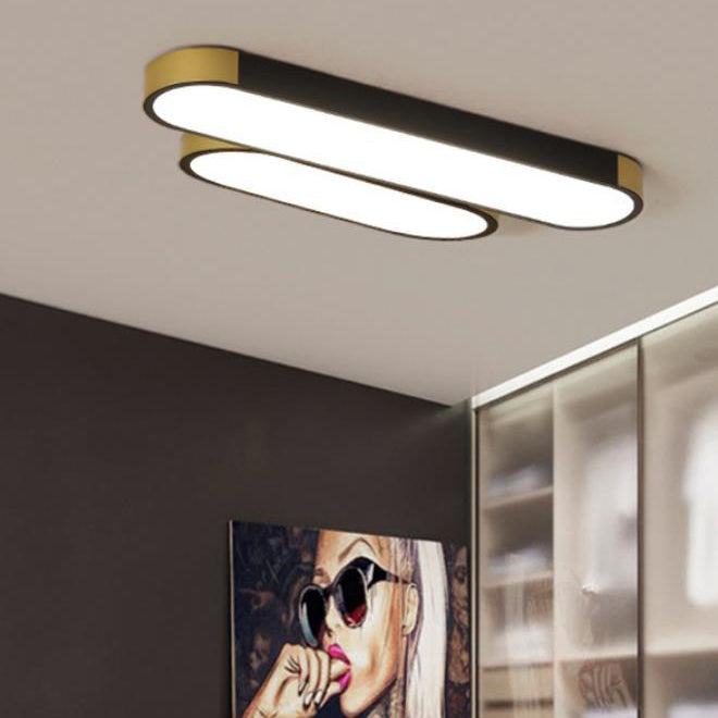 Modern Rectangular LED Ceiling Light - Minimalist Iron Flush Mount - Stylish Hallway Lighting - Image 4