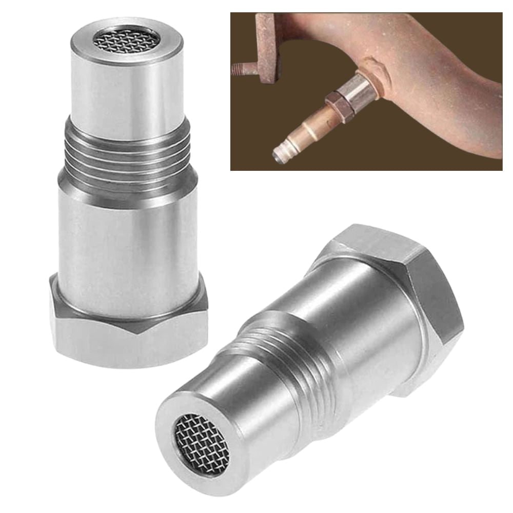 O2 Oxygen Sensor Spacer Adapter with Built-In Mini Catalytic Converter for Check Engine Light