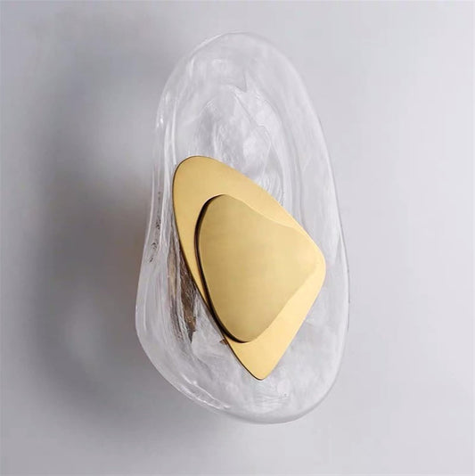 Organic Glass Wall Sconce - Nordic Style Modern Lighting Fixture - Image 1