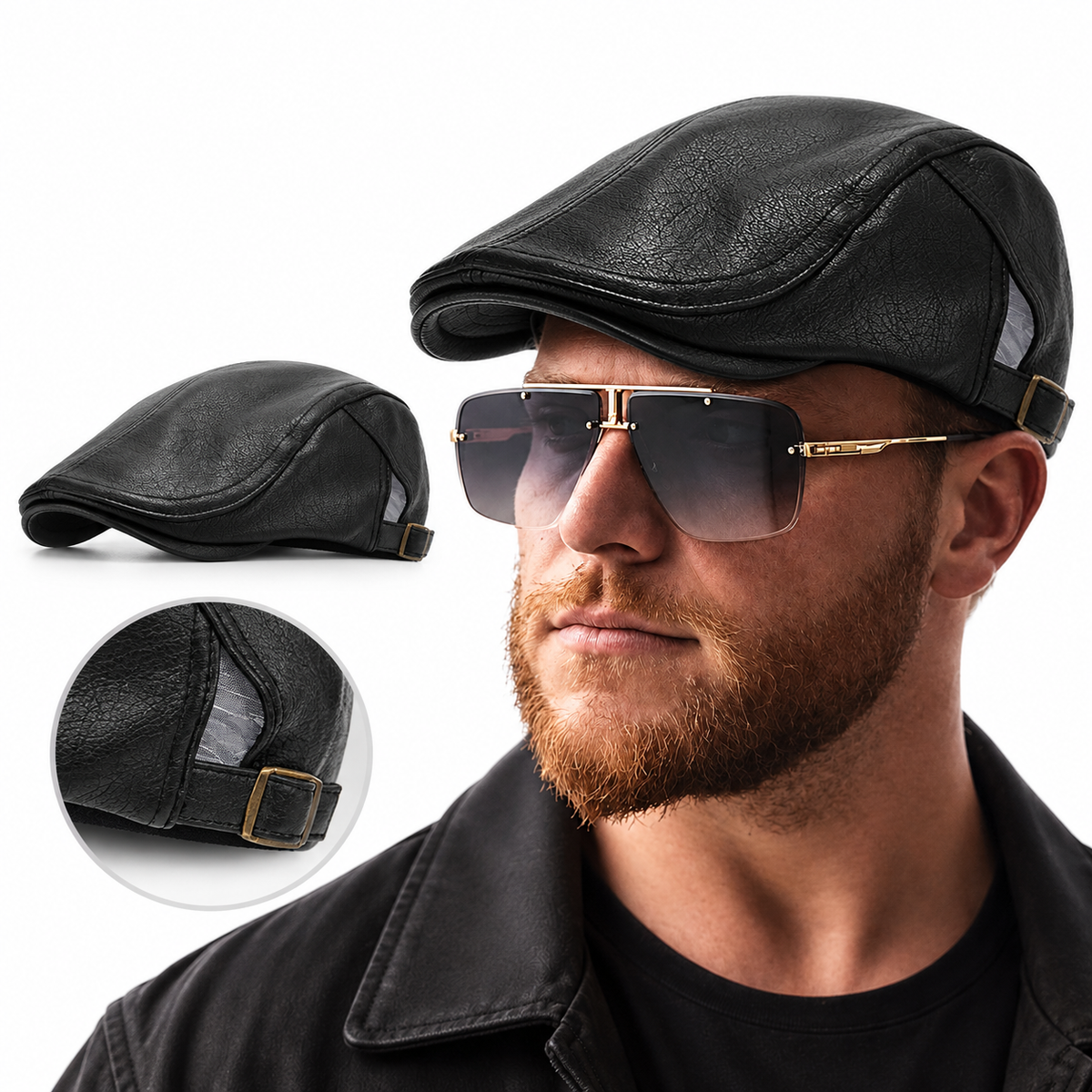 Oversized Rimless Gradient Square Aviator Sunglasses with Double Bridge