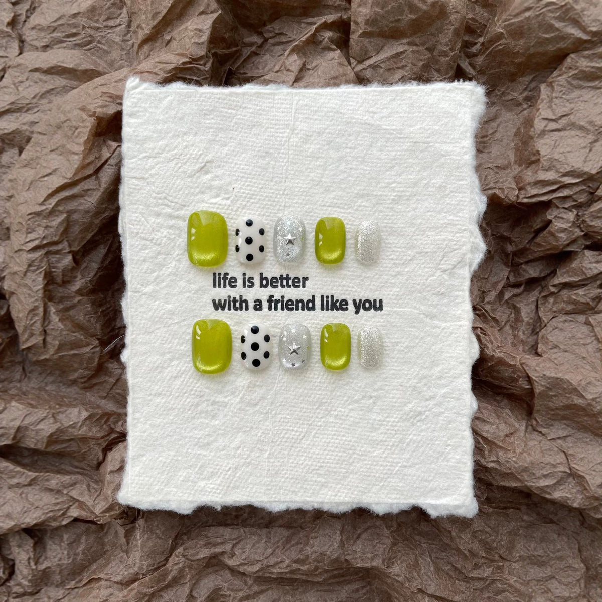 Playful Decorative Press-On Nail Art Set