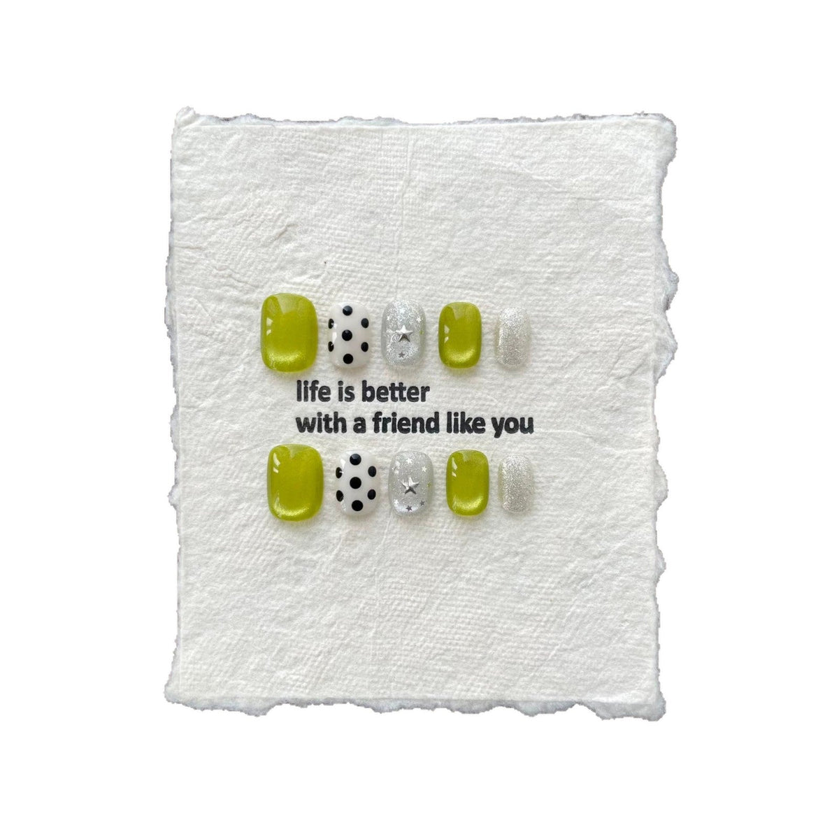 Playful Decorative Press-On Nail Art Set