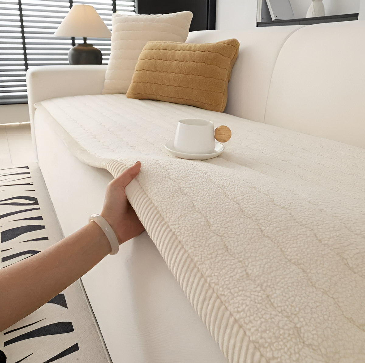 Polyester Sofa Cover - Non-Slip - Stylish Furniture Protector - Image 1