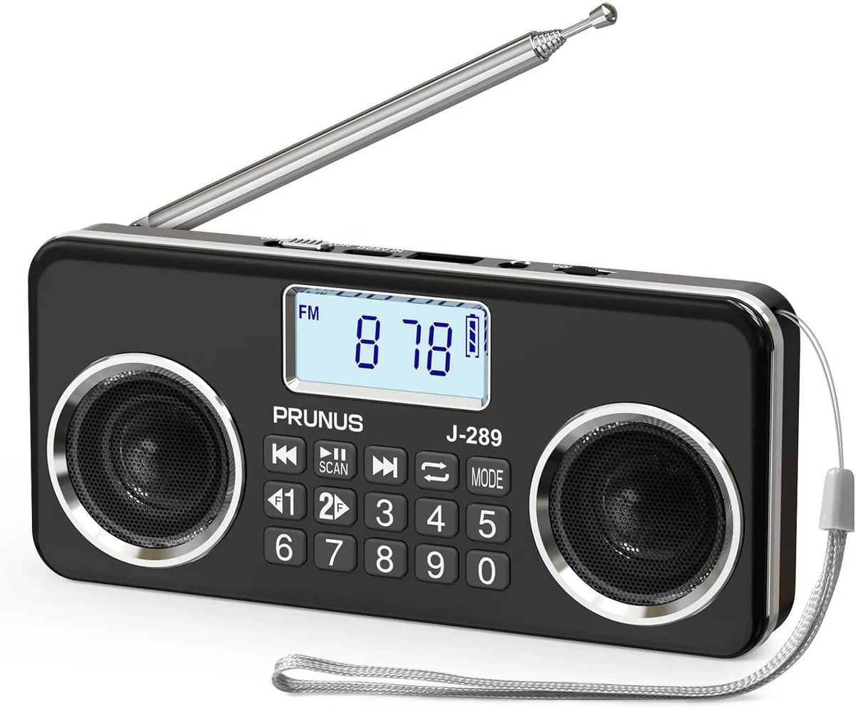 Portable HD Radio with Dual Speakers and LCD Display
