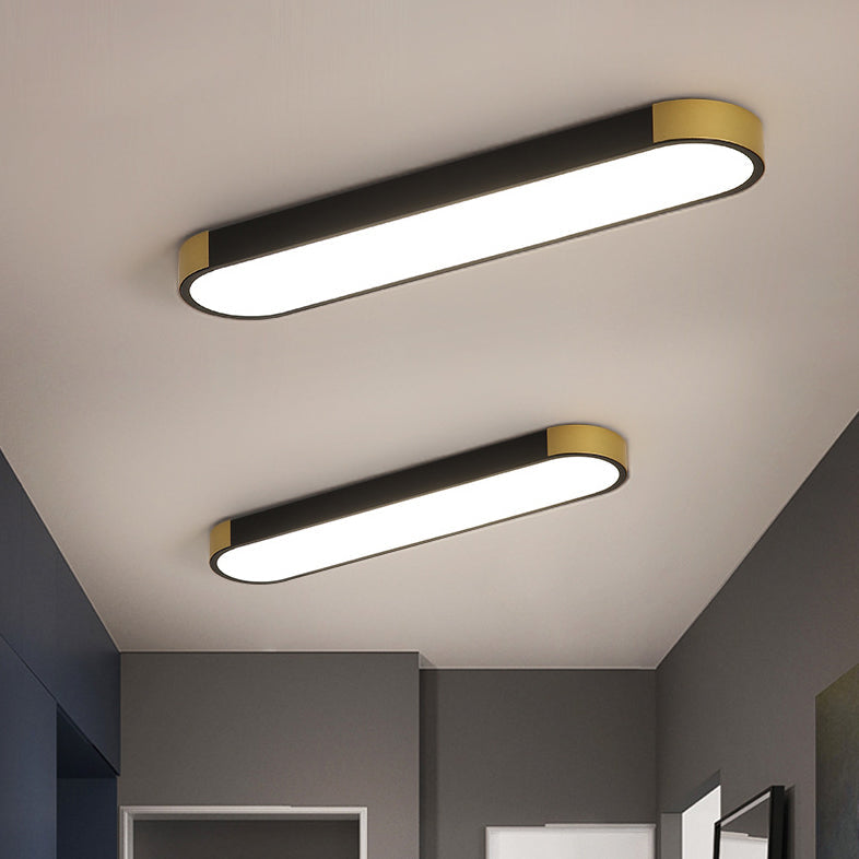 Rectangular LED Flush Mount Ceiling Light - Modern Acrylic Shade - Minimalist Iron Fixture - Image 2