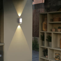 Rectangular Outdoor Wall Light - Minimalist Style - Acrylic Material - Up-Down Lighting