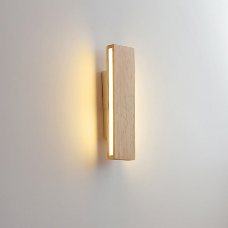 Rectangular Wooden LED Wall Light - Modern Sconce - Minimalist Style - Image 1