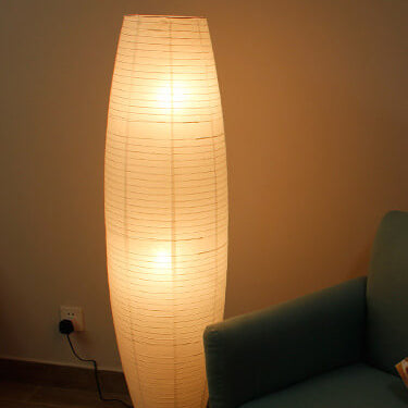 Rice Paper Floor Lamp - Two Light - Modern Minimalist Design - Image 3
