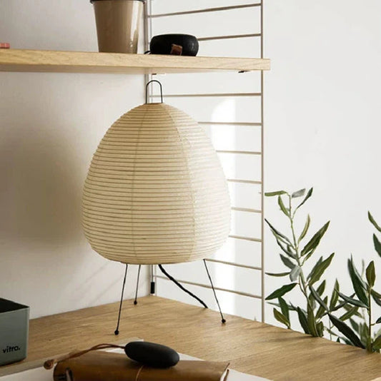 Rice Paper Table Lamp - Japanese Style - Minimalist Bedside Lamp - 30 cm - Image 1