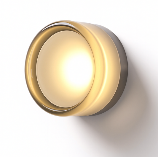 Round Glass Wall Sconce - Modern LED Wall Light Fixture - Stylish Lighting - Image 1