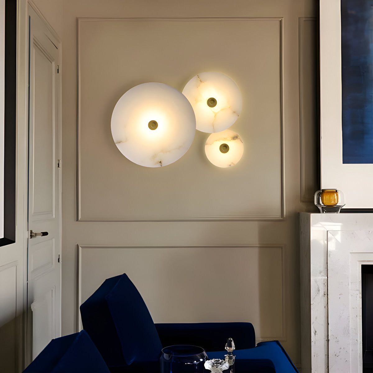 Round Marble Wall Light - Modern Minimalist LED Sconce - Image 2