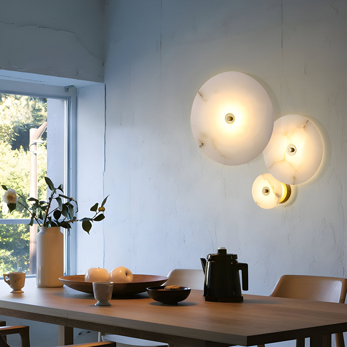 Round Marble Wall Light - Modern Minimalist LED Sconce - Image 3