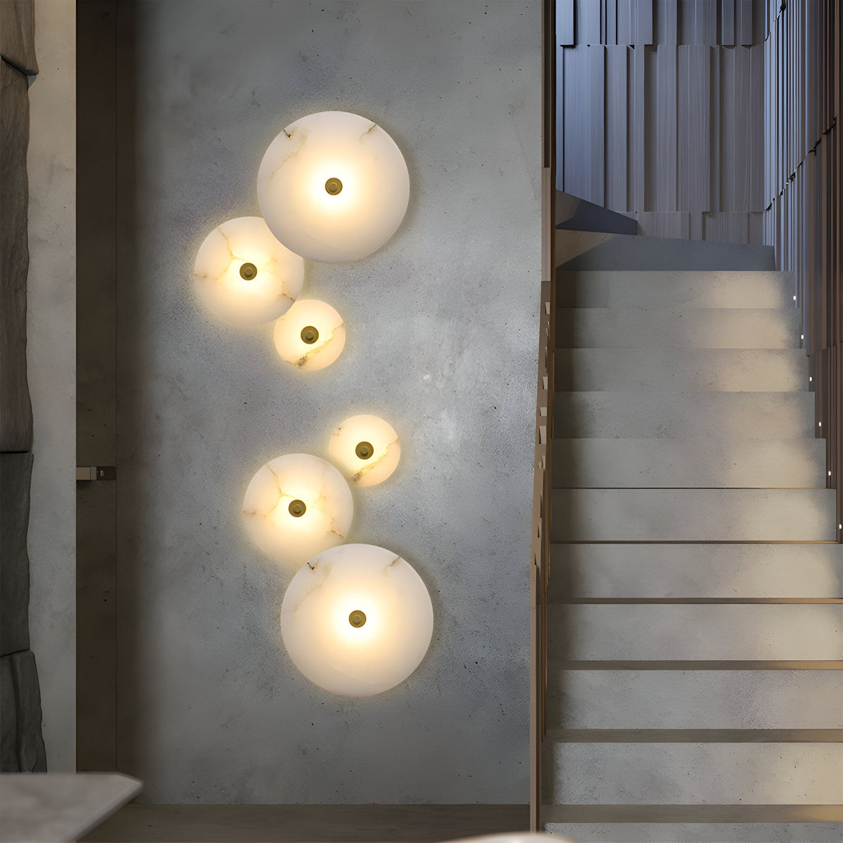 Round Marble Wall Light - Modern Minimalist LED Sconce - Image 4