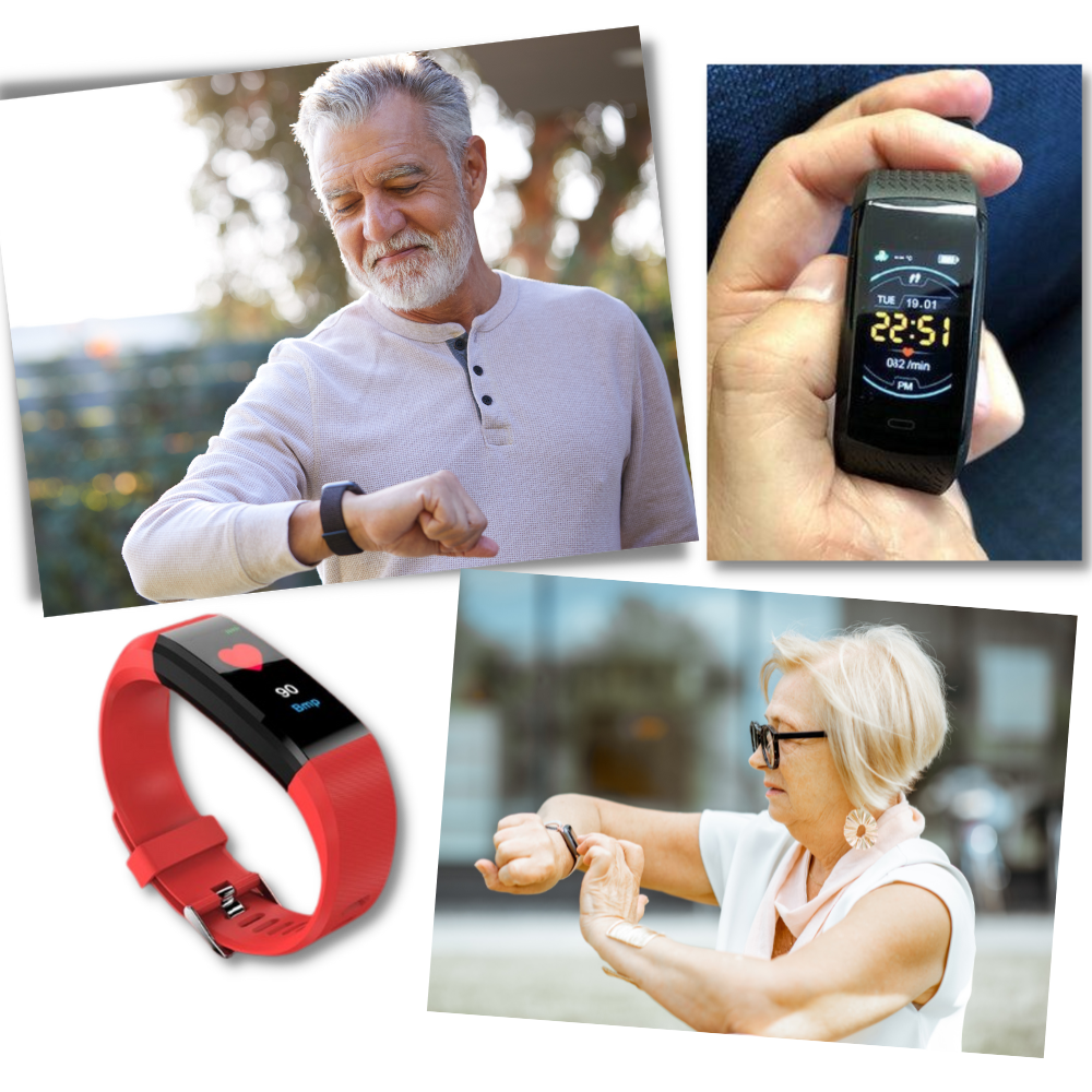 Seniors' Smartwatch with Health Monitor and Fitness Features