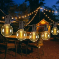 Solar Powered String Lights - Edison Style Bulbs - Outdoor Patio Lighting