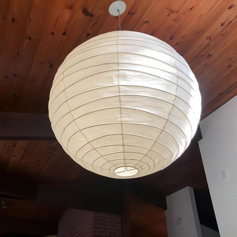 Sphere Paper Pendant Lamp - Modern Round Hanging Light Fixture - Image 1