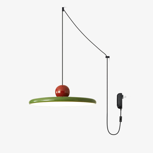 Stylish Disc Pendant Light - Iron & Acrylic - LED Plug-in Modern Lighting - Image 1