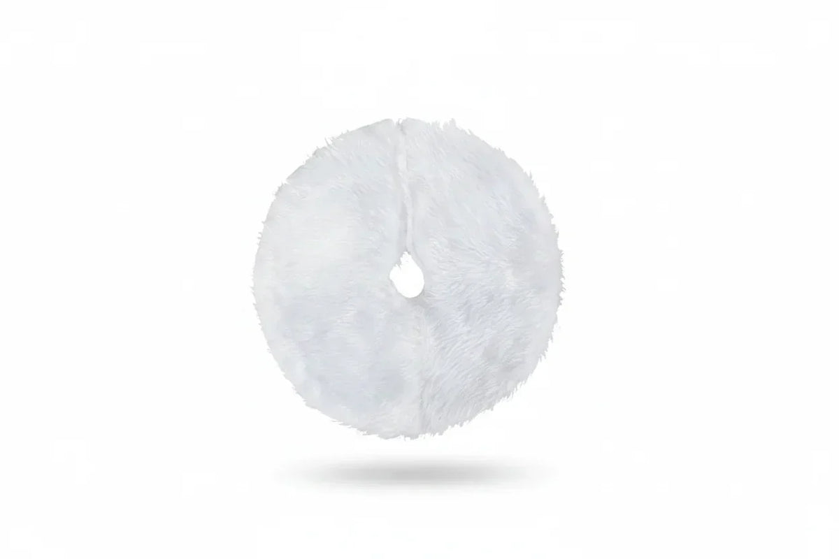 Tabletop Christmas Tree Skirt with Plush Faux Fur