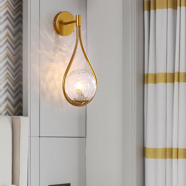 Teardrop Glass Globe Wall Sconce - Modern LED Wall Light Fixture - Stylish Lighting - Image 3