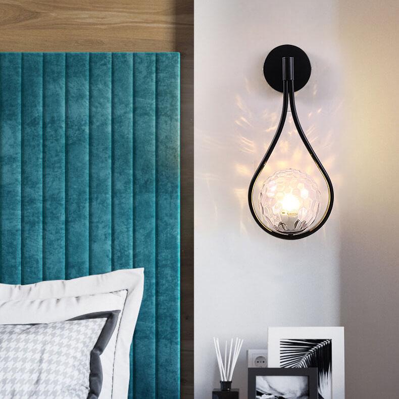 Teardrop Glass Globe Wall Sconce - Modern LED Wall Light Fixture - Stylish Lighting - Image 4
