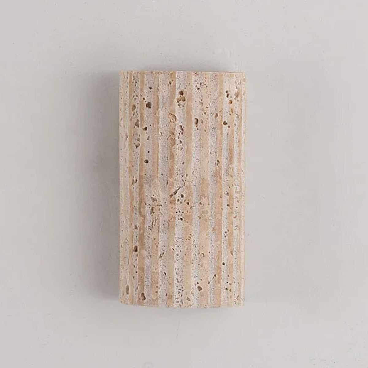 Travertine Cylinder Wall Light - Up Down Sconce - Hallway & Bedroom Lighting - Image 3