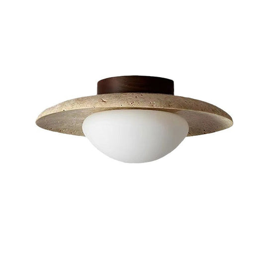 Travertine Round LED Ceiling Light - Minimalist Style - Contemporary Plafondlamp - Image 1