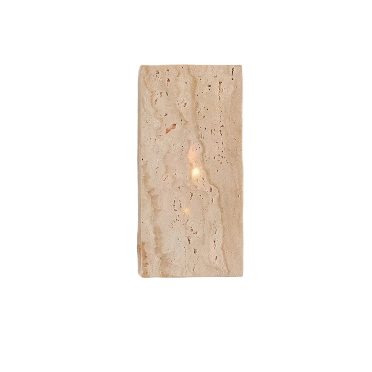 Travertine Stone Wall Sconce - Minimalist Up & Down LED Wall Light - Indoor/Outdoor Lighting - Image 1