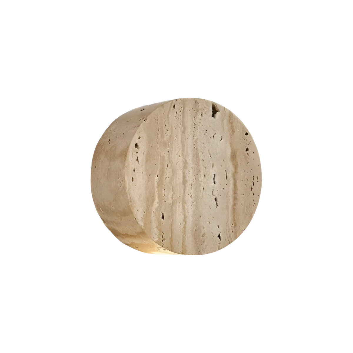Travertine Stone Wall Sconce - Wabi-Sabi LED Light - Japanese Minimalist Fixture - Image 1