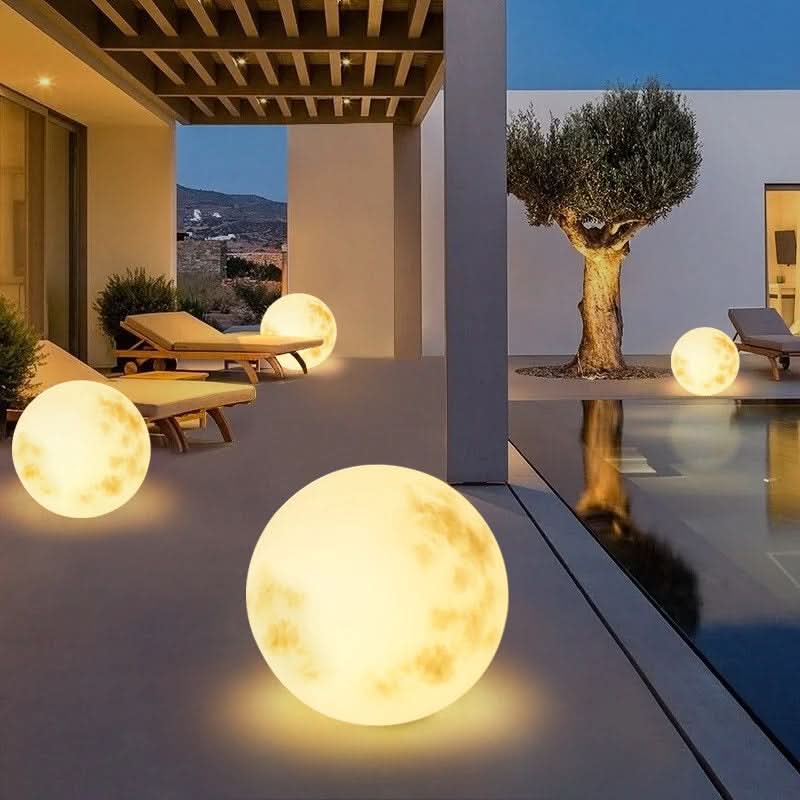 USB Rechargeable Moon-Shaped Outdoor Garden Lamp