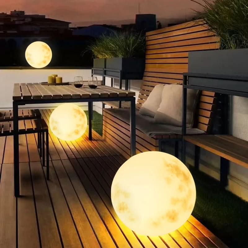 USB Rechargeable Moon-Shaped Outdoor Garden Lamp