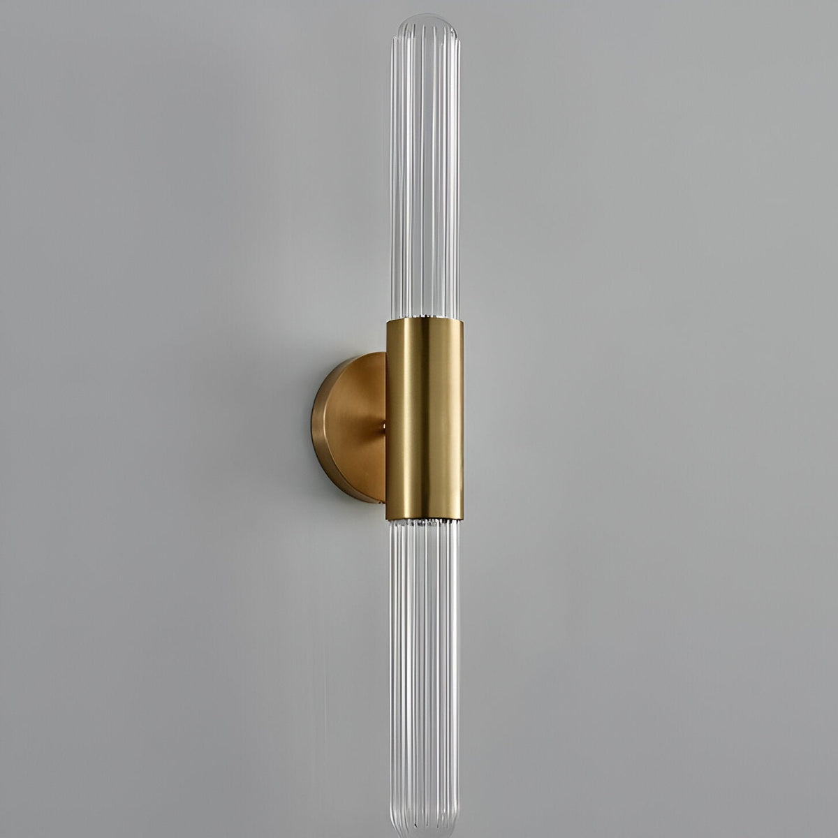Water Ripple Glass Wall Sconce - Brass Finish - Modern Minimalist LED Wall Lamp - Image 5