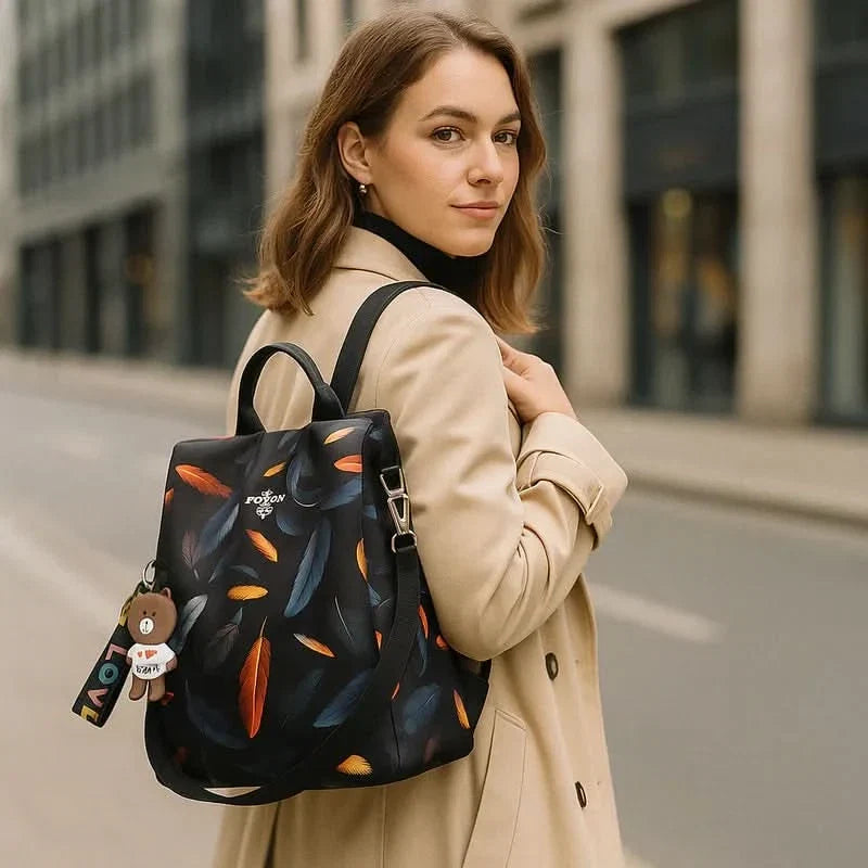 Waterproof Anti-Theft Backpack with Hidden Zipper