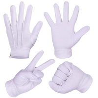 White Cotton Santa Gloves