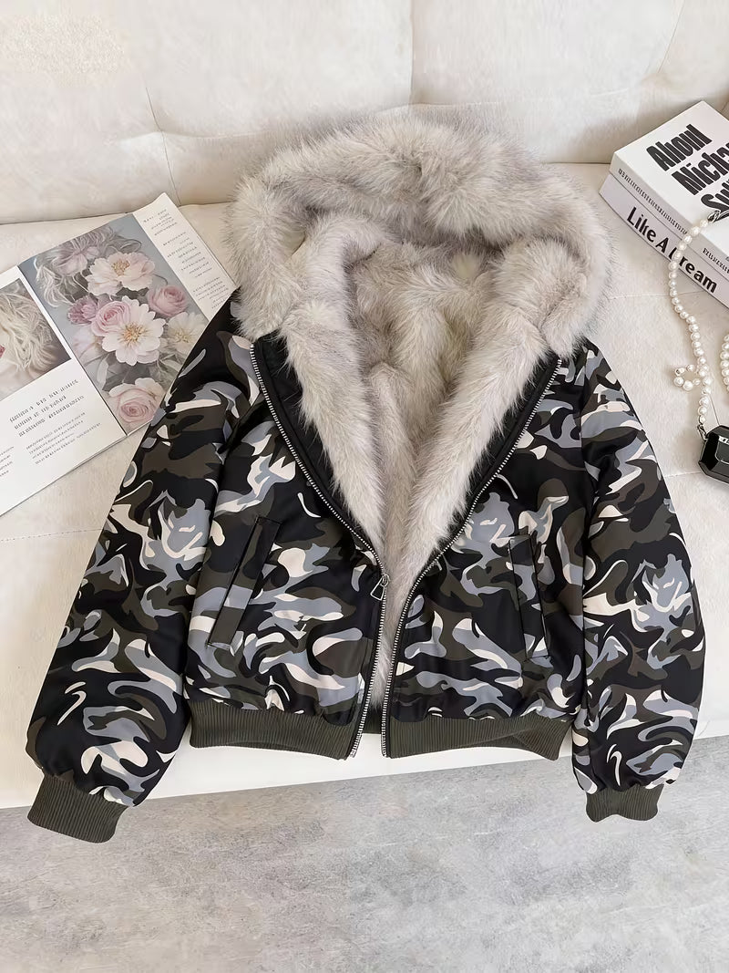 Women's Bomber Jacket with Faux Fur – Chic and Warm for Every Season