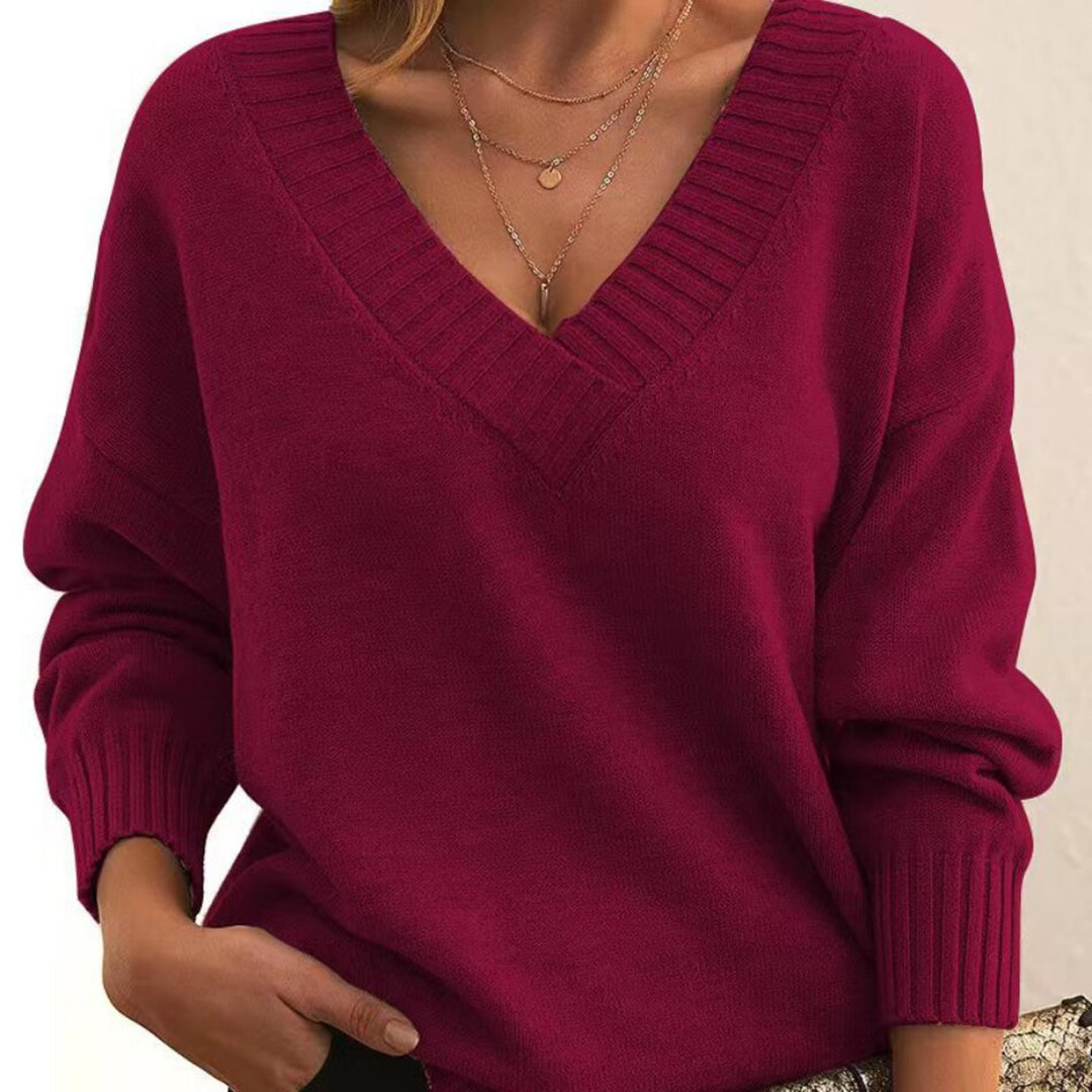 Women's Relaxed V-Neck Sweater