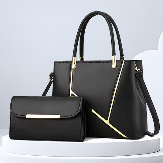 Women's Stylish 2-Piece Handbag Set with Tote and Crossbody