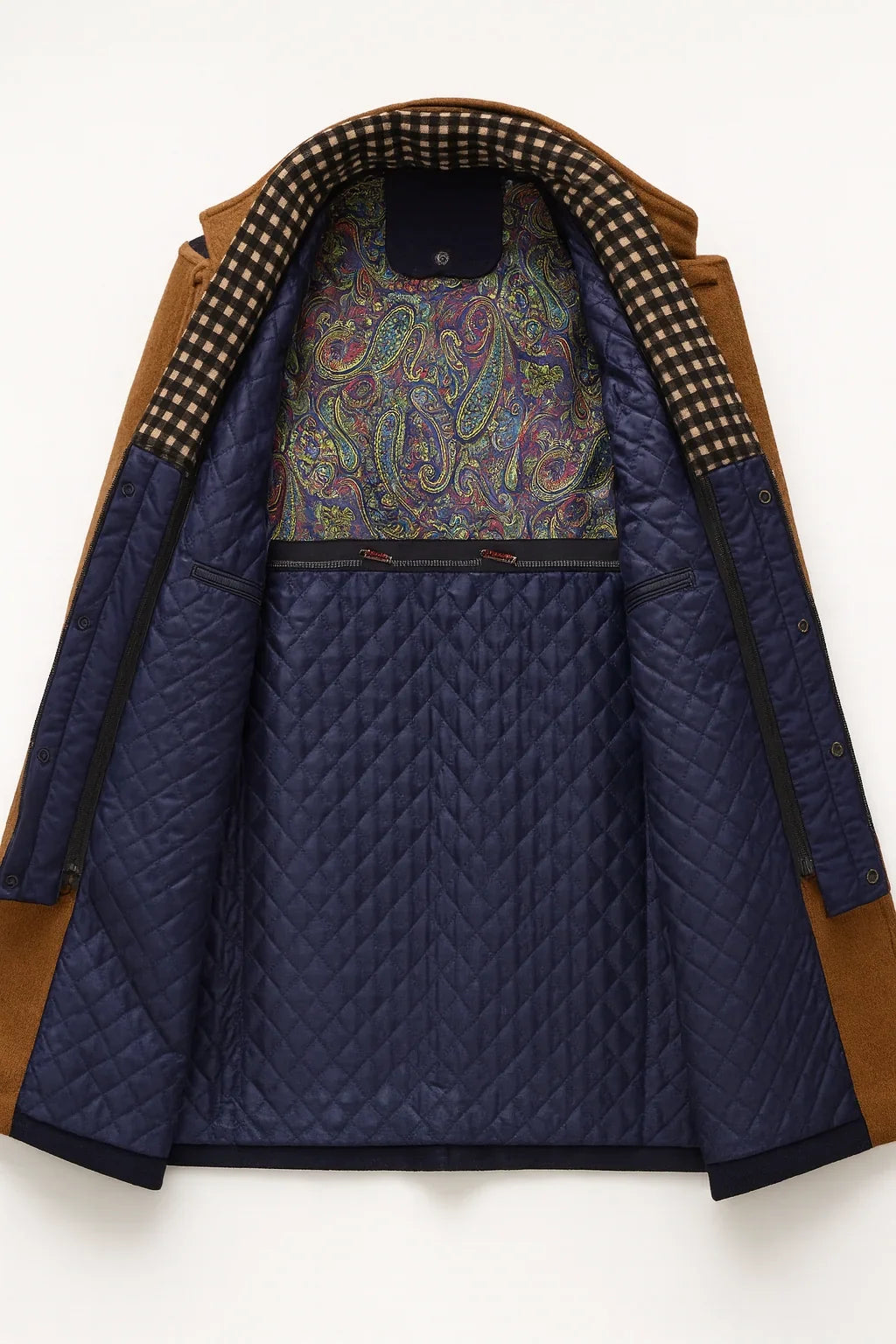Women's Wrinkle-Resistant Wool-Blend Winter Coat – Modern Straight Fit in a Multicolour Design