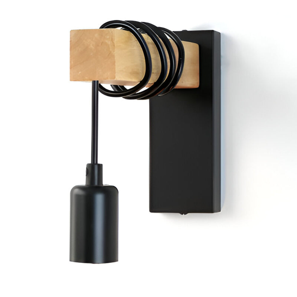 Wood Accent Wall Sconce - Rustic Style LED Pendant Light - Stylish Home Lighting - Image 4