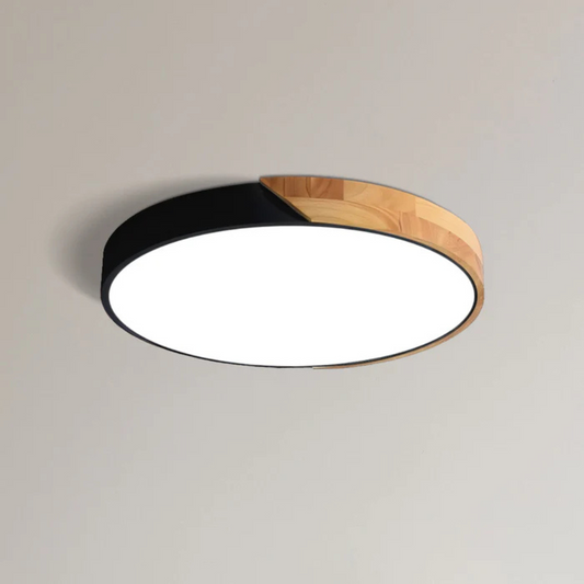 Wood and Acrylic Ceiling Light - Modern LED Flush Mount Lighting - Stylish Home Decor - Image 2